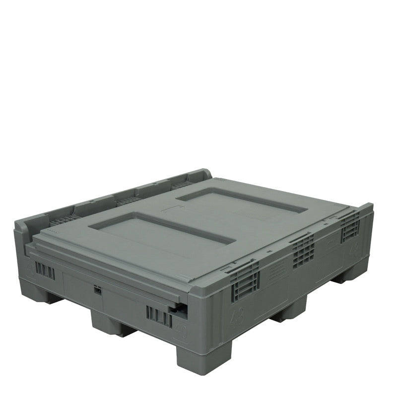 40" x 48" x 46" Plastic Gaylord fully collapsed 