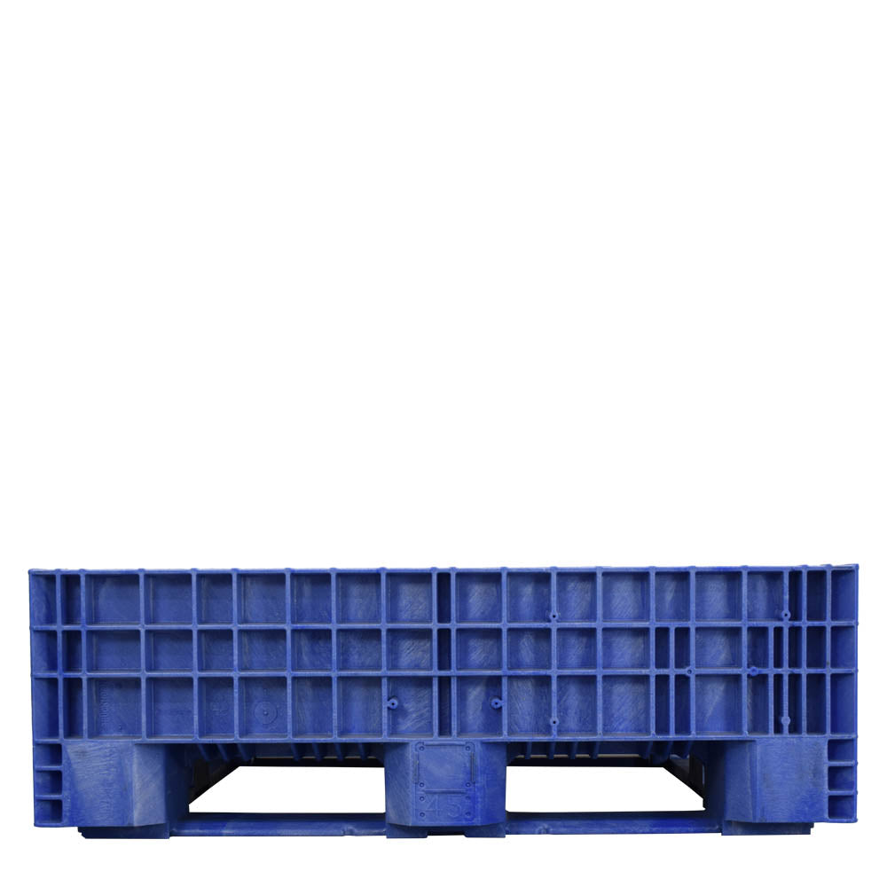45x48x15 Blue Fixed Wall Bulk Container side view