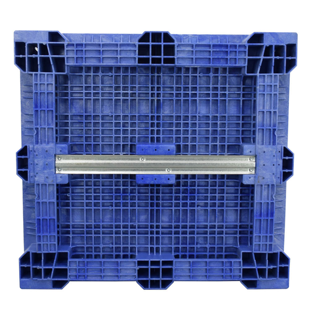 45x48x16 Blue Fixed Wall Bulk Container Bottom View
