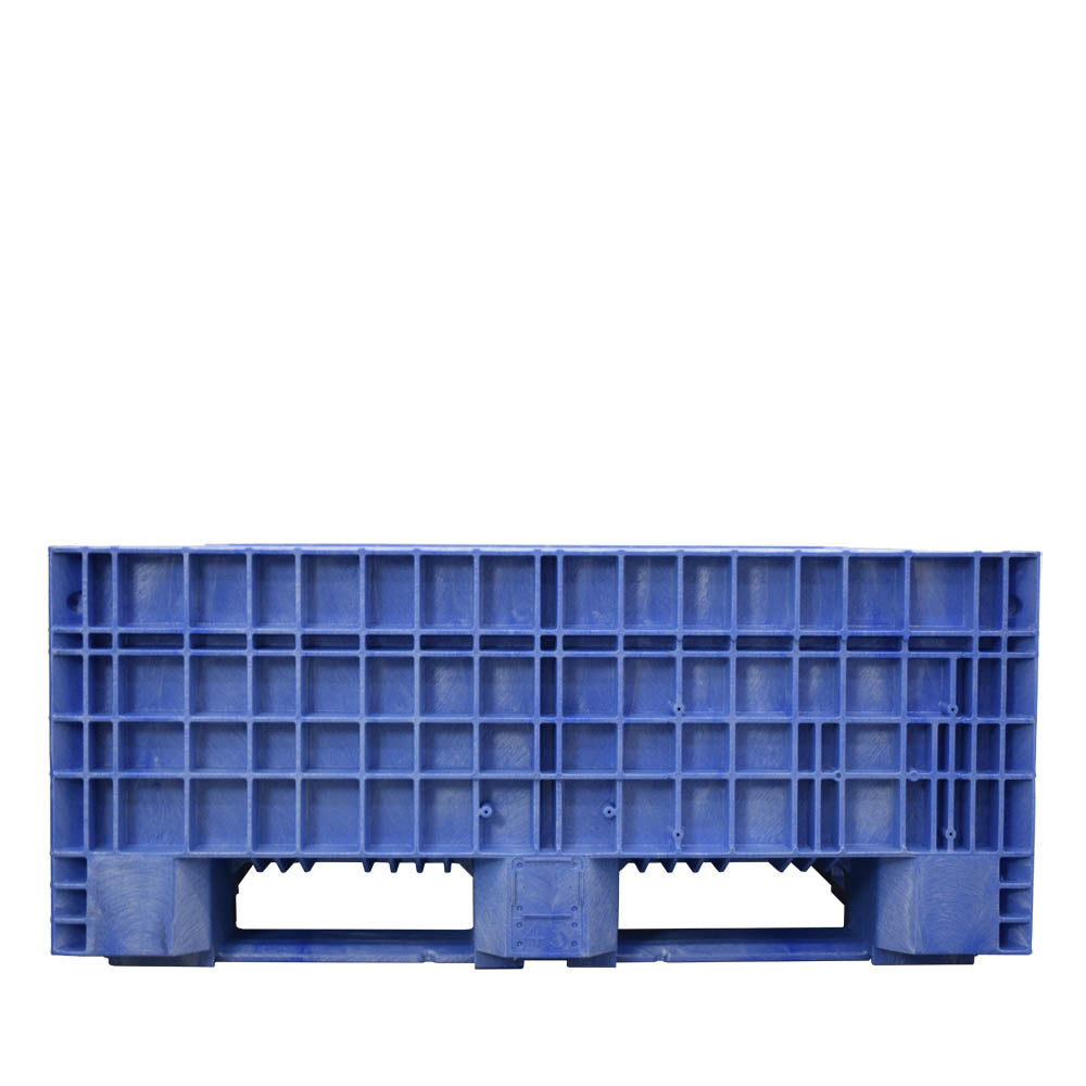 45x48x19 Blue Fixed Wall Bulk Container side view
