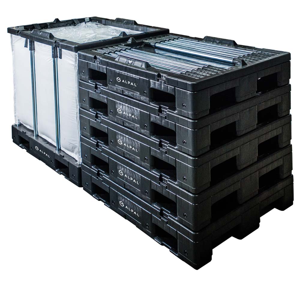 40" x 48" x 43" Stackable FIBC stack side view