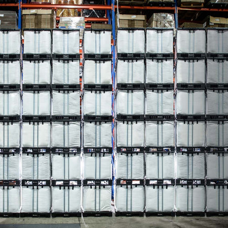 40" x 48" x 43" Stackable FIBC stacks in warehouse