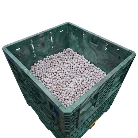 45" x 48" x 50" Hopper Bottom top view with golf balls
