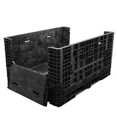 65" x 48" x 34" Extended-Length Collapsible Bulk Container two drop doors