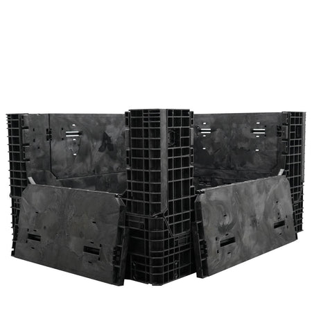 65" x 48" x 34" Extended-Length Collapsible Bulk Container joint doors