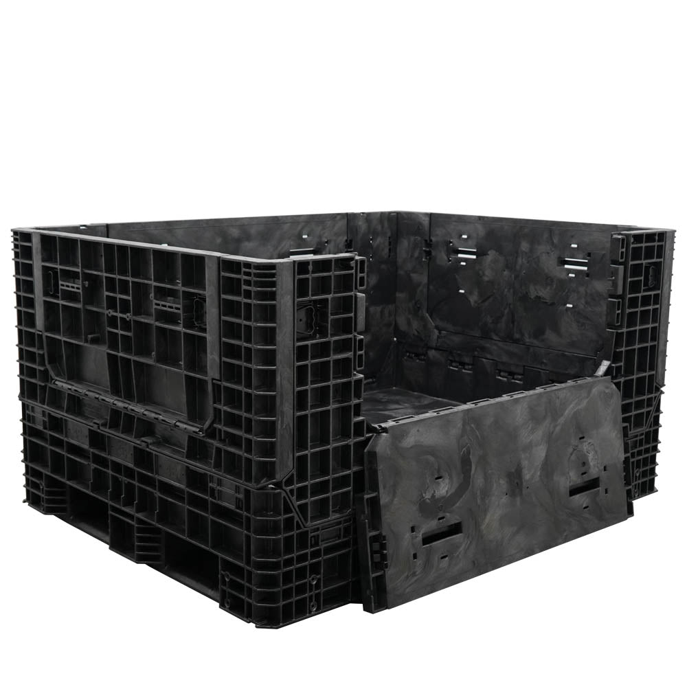 65" x 48" x 34" Extended-Length Collapsible Bulk Container side door