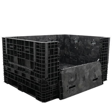 65" x 48" x 34" Extended-Length Collapsible Bulk Container side door