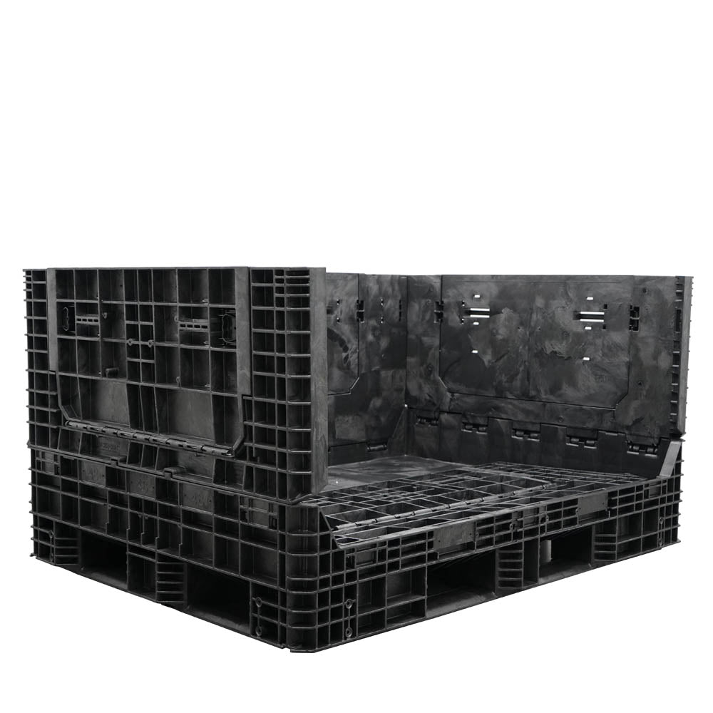 65" x 48" x 34" Extended-Length Collapsible Bulk Container one wall down