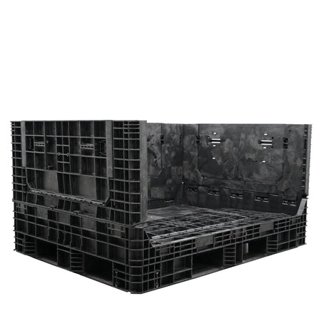 65" x 48" x 34" Extended-Length Collapsible Bulk Container one wall down