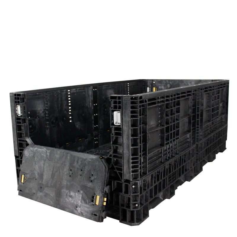 90" x 48" x 34" Extended-Length Collapsible Bulk Container one door down