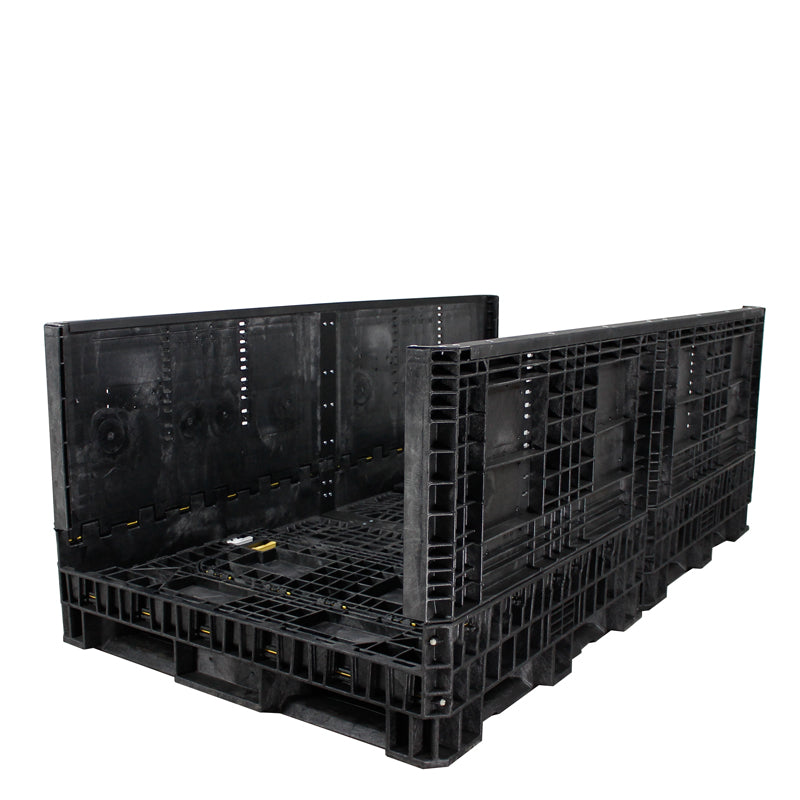 90" x 48" x 34" Extended-Length Collapsible Bulk Container one wall down