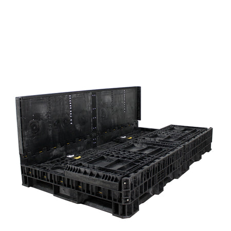 90" x 48" x 34" Extended-Length Collapsible Bulk Container three walls down