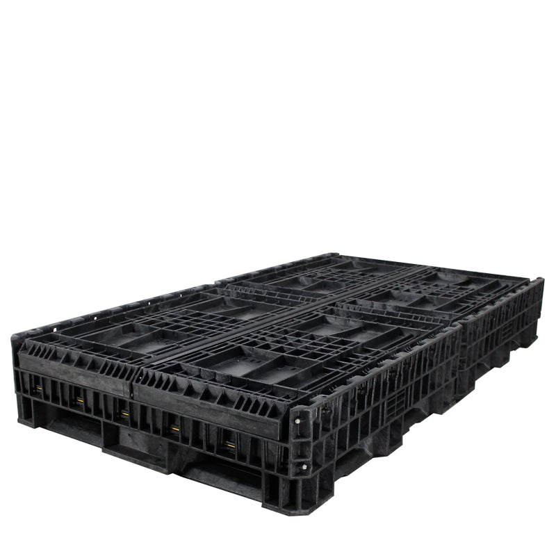 90" x 48" x 34" Extended-Length Collapsible Bulk Container collapsed 