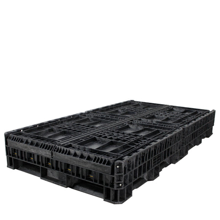 90" x 48" x 34" Extended-Length Collapsible Bulk Container collapsed 