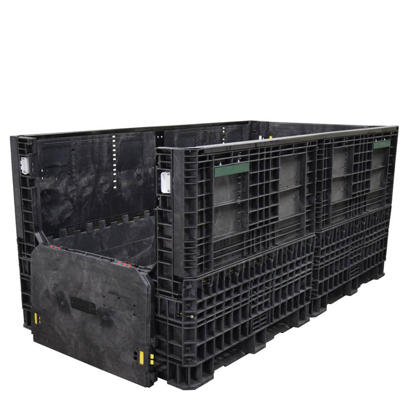 90" x 48" x 42" Extended-Length Collapsible Bulk Container one door