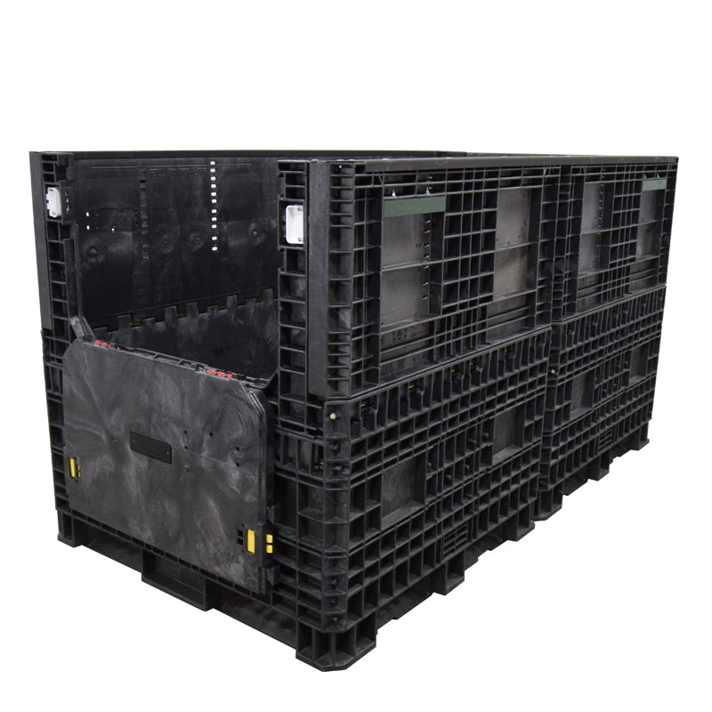 90" x 48" x 50" Extended-Length Collapsible Bulk Container one door down