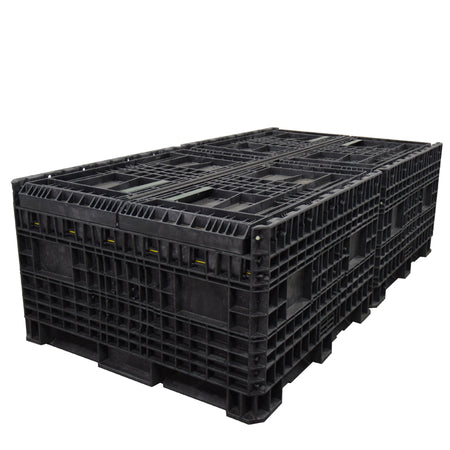 90" x 48" x 50" Extended-Length Collapsible Bulk Container collapsed 