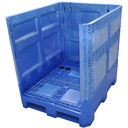 40" x 48" x 46" Medium-Duty Collapsible Bulk Container One Wall Down