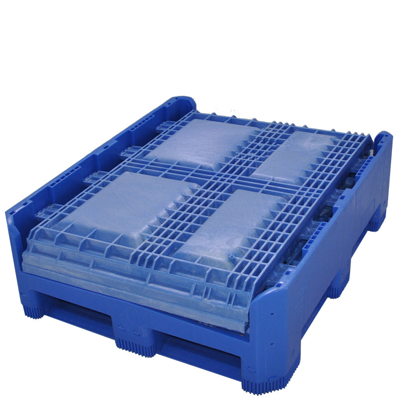 40" x 48" x 46" Medium-Duty Collapsible Bulk Container Collapsed 