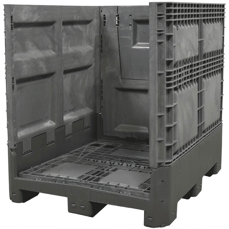 40" x 48" x 46" Medium-Duty Collapsible Bulk Container One Wall Down