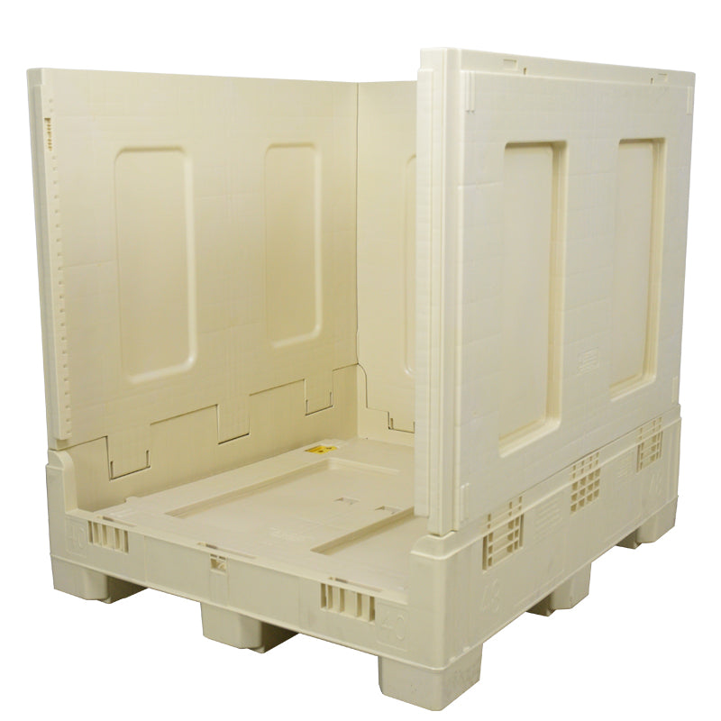 40" x 48" x 46" Intrepid Collapsible Bulk Container one wall down