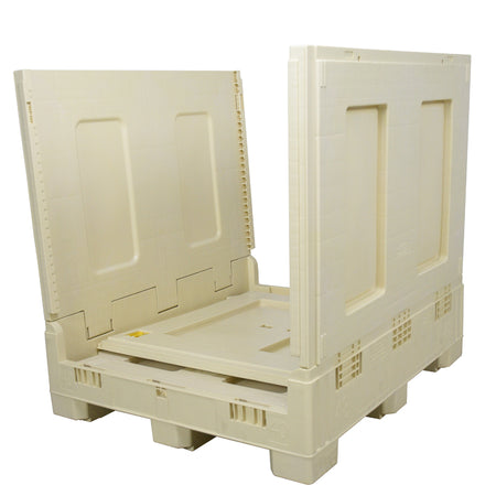 40" x 48" x 46" Intrepid Collapsible Bulk Container two walls down