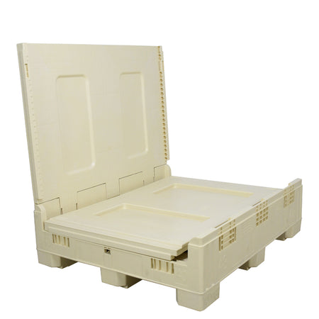 40" x 48" x 46" Intrepid Collapsible Bulk Container three walls down