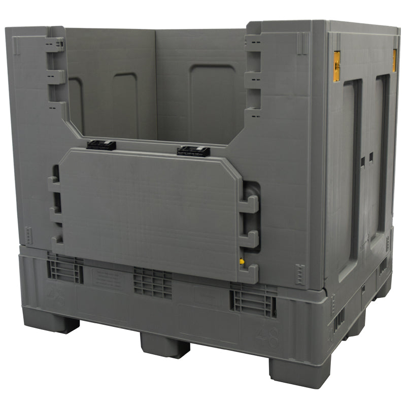 40x48x46 plastic gaylord with one door down