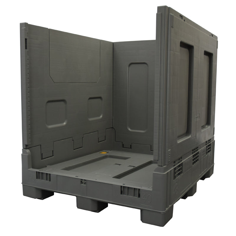 40" x 48" x 46" Plastic Gaylord front wall down