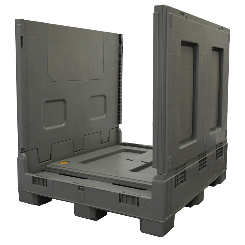 40x48x46 plastic gaylord two walls down