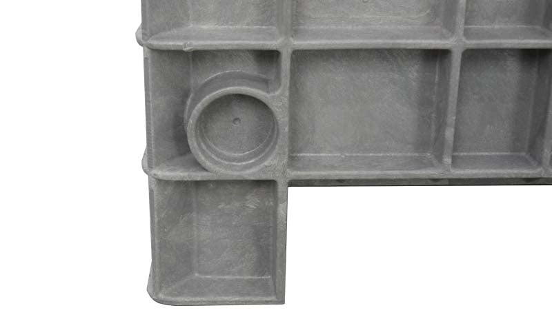 42" x 29" x 28" Bulk Bin Container spot for drain hole