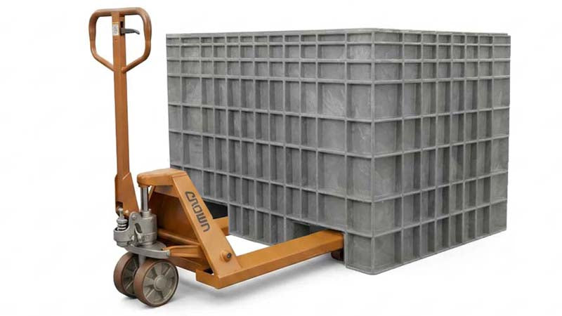 42" x 29" x 28" Bulk Bin Container with pallet jack