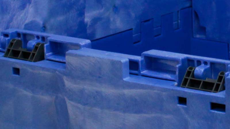 blue container door hinge