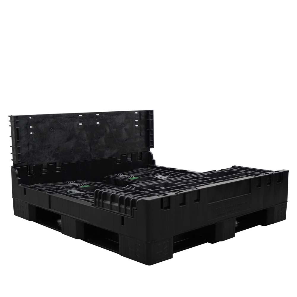 45" x 48" x 25" bulk container three walls down
