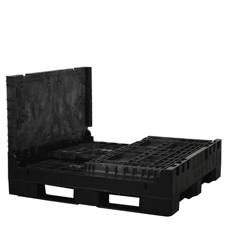 45x48x34 solid floor bulk container three walls down