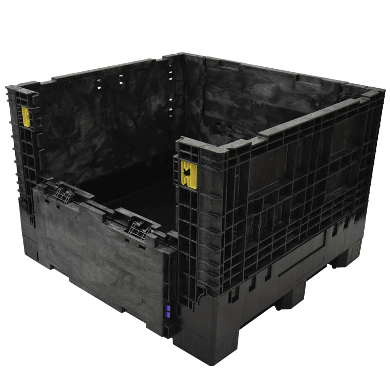 45" x 48" x 34" Extra-Duty Collapsible Bulk Container one drop door