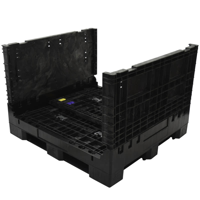 45" x 48" x 34" Extra-Duty Collapsible Bulk Container two walls down