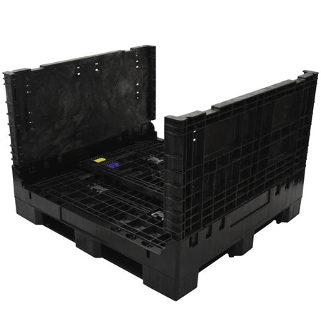 45" x 48" x 34" Extra-Duty Collapsible Bulk Container two walls down