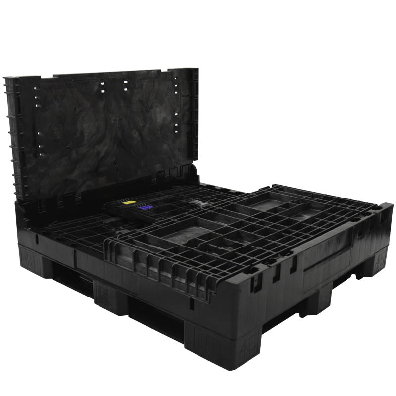 45" x 48" x 34" Extra-Duty Collapsible Bulk Container three walls down