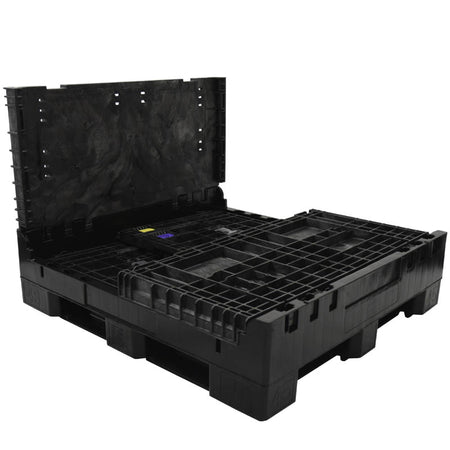 45" x 48" x 34" Extra-Duty Collapsible Bulk Container three walls down