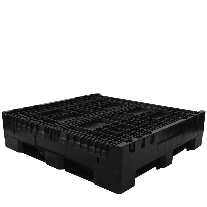 45" x 48" x 34" Extra-Duty Collapsible Bulk Container collapsed 