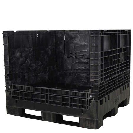 45" x 48" x 41" Solid Floor Collapsible Bulk Container one wall down