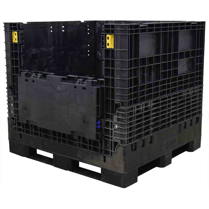 45x48x44 solid floor bulk container one drop door 
