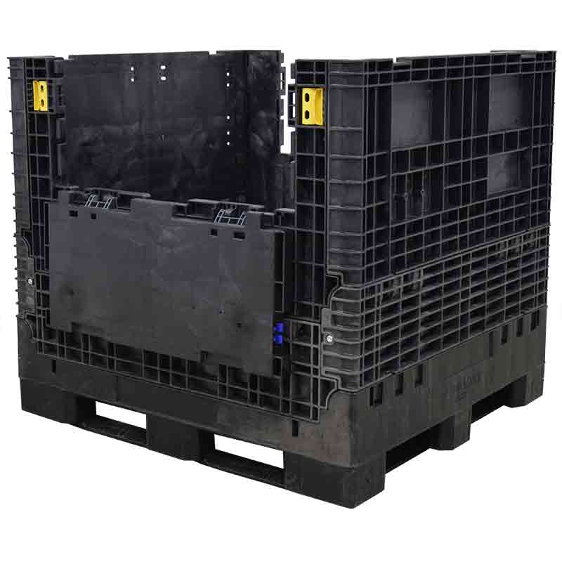 45x48x44 solid floor bulk container two drop doors 
