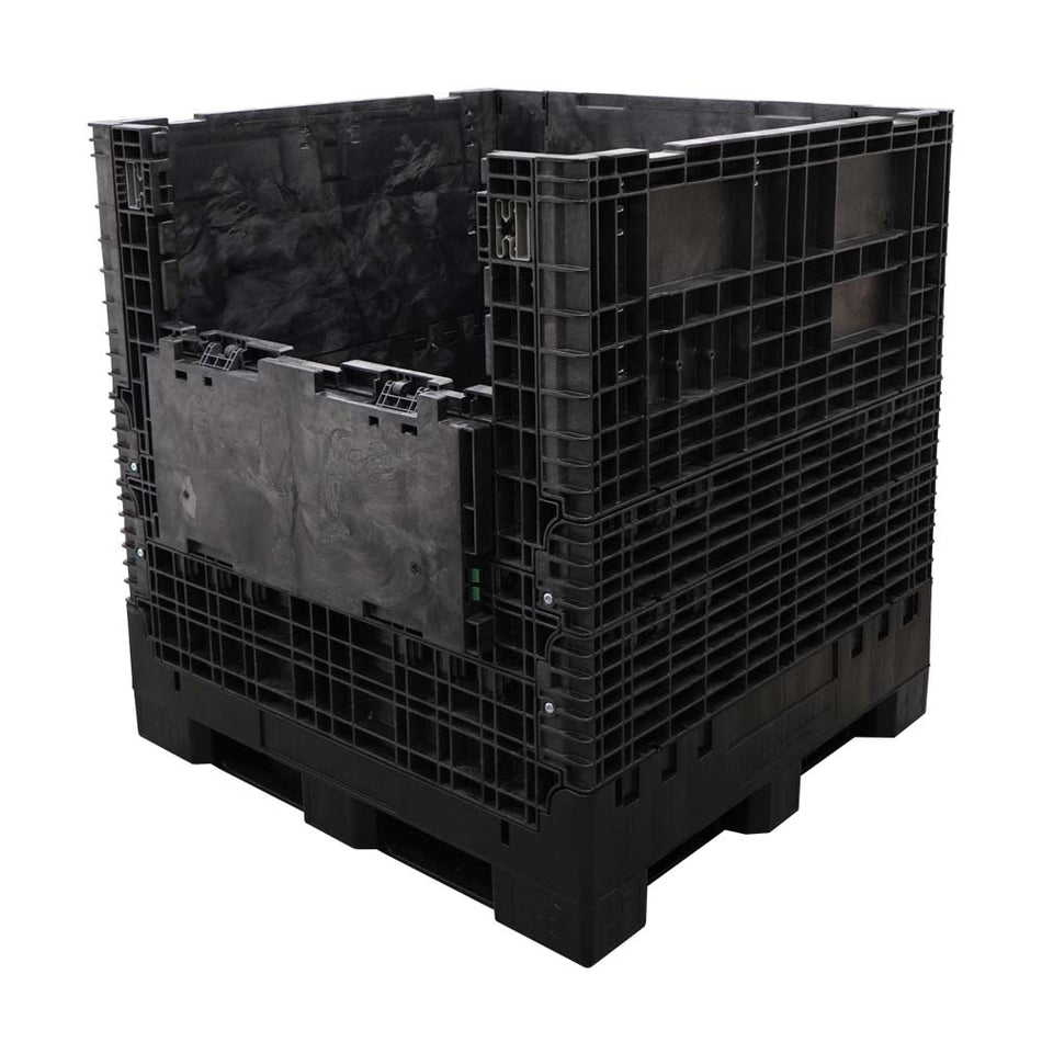 45" x 48" x 51" Solid Floor Collapsible Bulk Container one drop door 