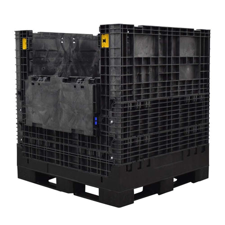 45" x 48" x 51" Solid Floor Collapsible Bulk Container one drop door