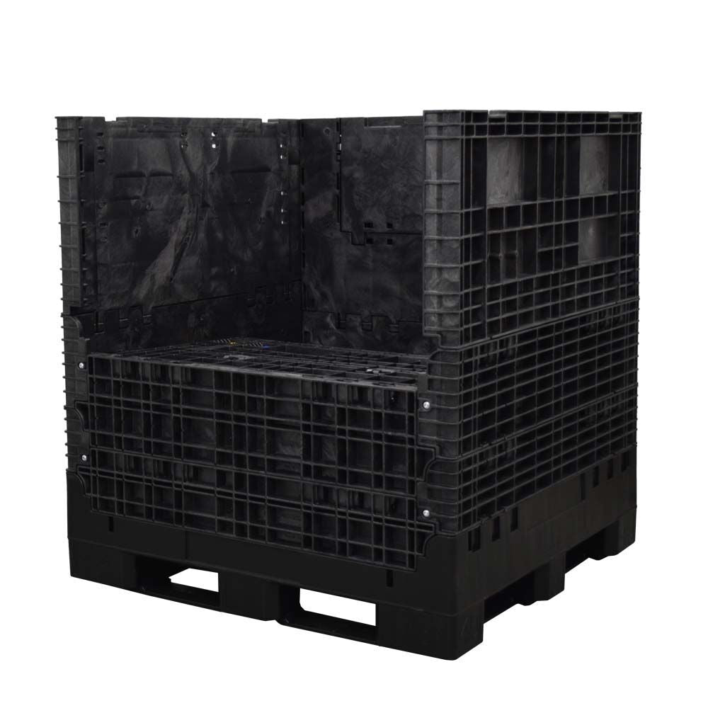 45" x 48" x 51" Solid Floor Collapsible Bulk Container one wall down