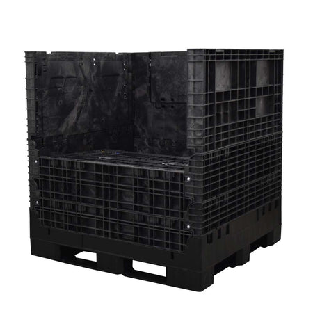 45x48x51 solid foor bulk container one wall down