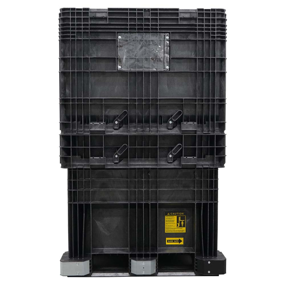 45" side view of 57x45x74 hopper bottom