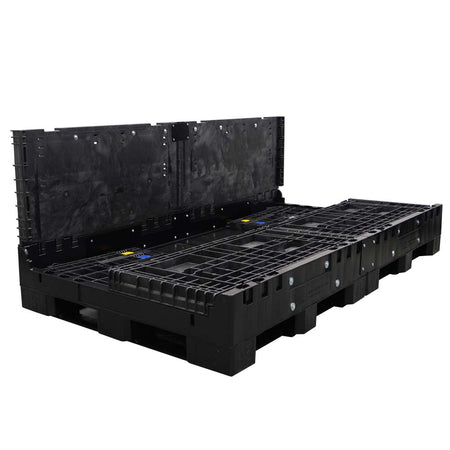 90" x 48" x 34" Medium-Duty Extended-Length Collapsible Bulk Container three walls down